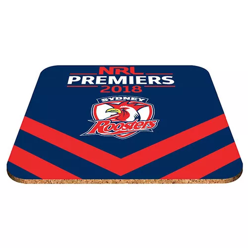 Sydney Roosters NRL 2018 Premiership Premiers Grand Final Drink Coaster Bar Gift