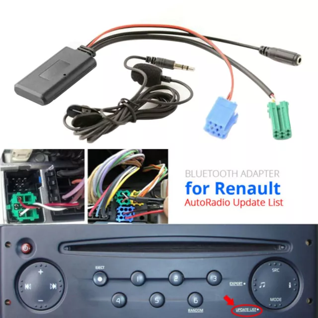 3.5mm Jack Aux Input Adapter Cable for Renault Clio Megane Kangoo for