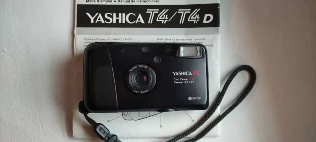 Yashica T4 - Carl Zeiss Tessar 3.5 / 35mm - Très bon état - Testé avec pellicule