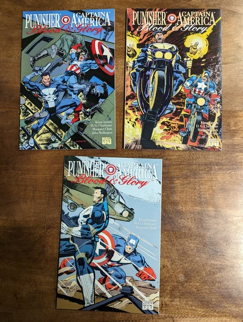 Punisher & Captain America: Blood And Glory #1-3 Full set Marvel comics