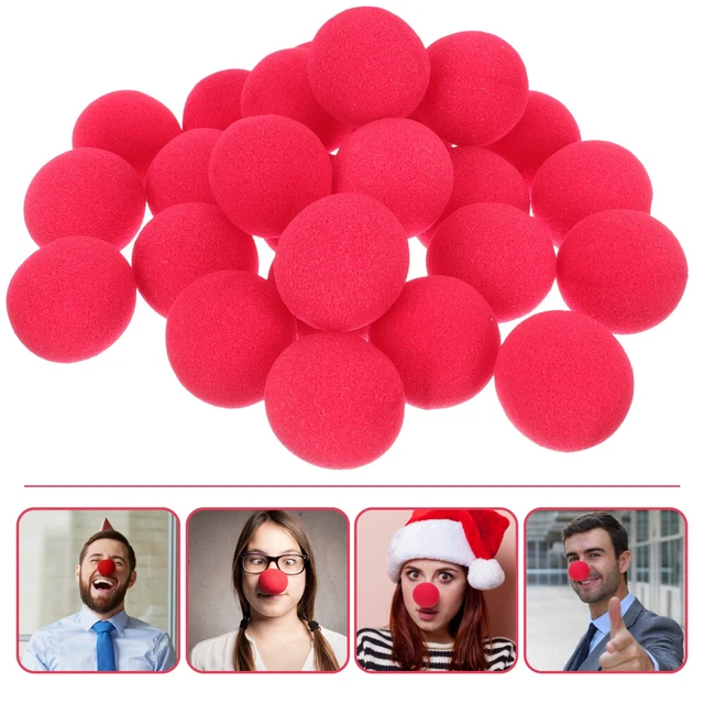 25 piezas Nariz Esponja Roja Payaso Mágico Decoración Payaso Nariz Payaso Disfraz Nariz