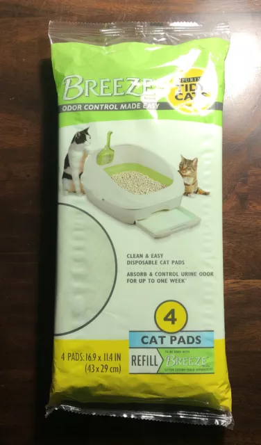 Purina Tidy Cats 4 CAT PADS for BREEZE LITTER SYSTEM Refill Pack ODOR CONTROL