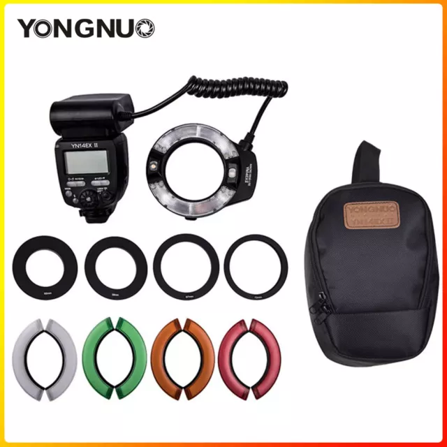 YONGNUO YN14EX II TTL LED luce macro ad anello Speedlite flash doppia lampada per Canon