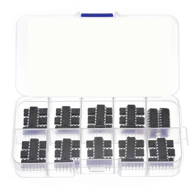 40 pz (20 pz 74HCxx+20 pz 74LSxx) kit assortimento IC logica serie digitale Int D7E1