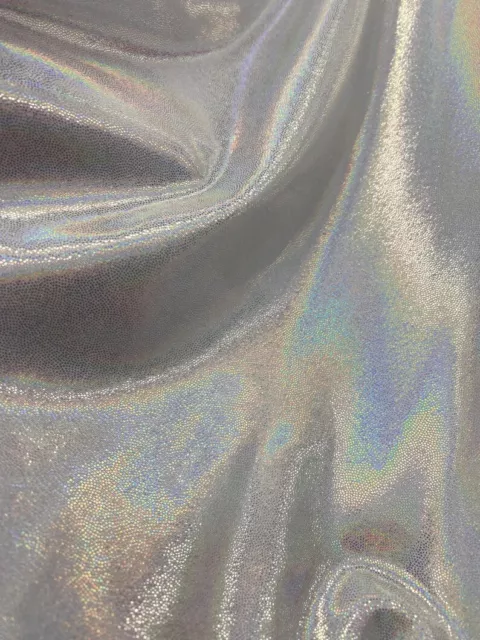 Holographic Foil Iridescent Spandex Fabric 2 Way Stretchy 60 Wide By Yard