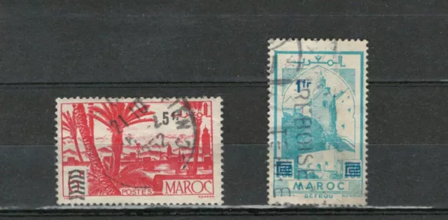 Morocco AFRICA FRENCH COLONIES USED CURRENCY Overprinted  Stamps   (Maroc 367)