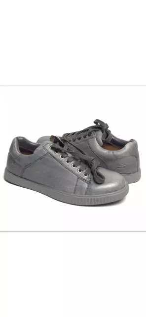 SKECHERS VOLDEN Casual Leather Sneakers Grey SN65323 Mens 7.5 NWT $27.50 - PicClick
