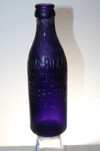 Birmingham  Ala Coca Cola Bottle Straight Side  Purple Block Letter