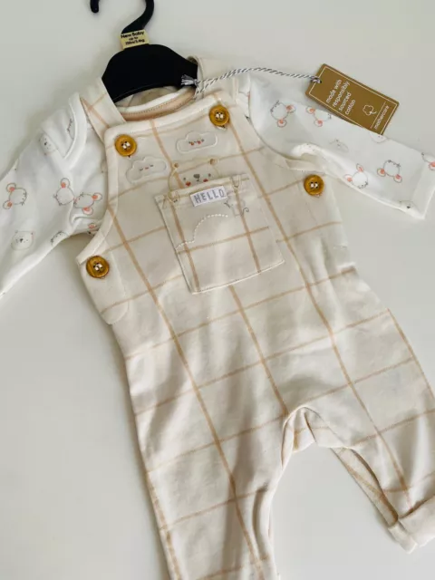 Newborn BNWT Mothercare Unisex Baby Clothes Set Cream