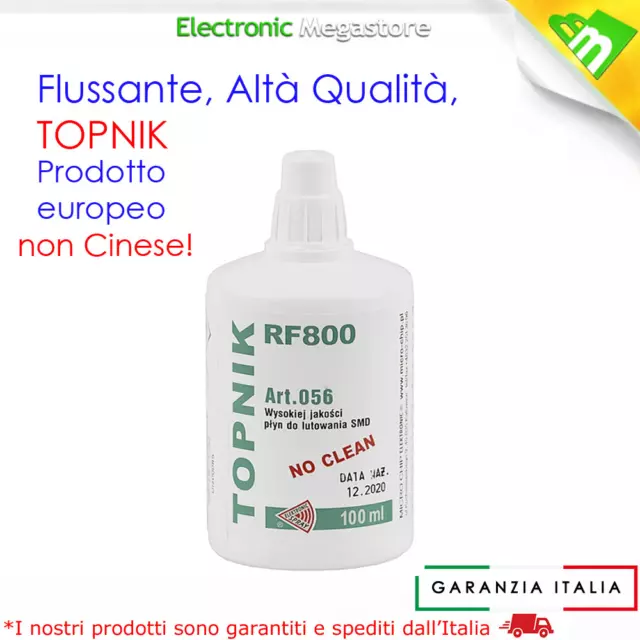 FLUSSANTE LIQUIDO 100 ml PER SMD PCB PER SALDARE SALDATURA A STAGNO TOPNIK