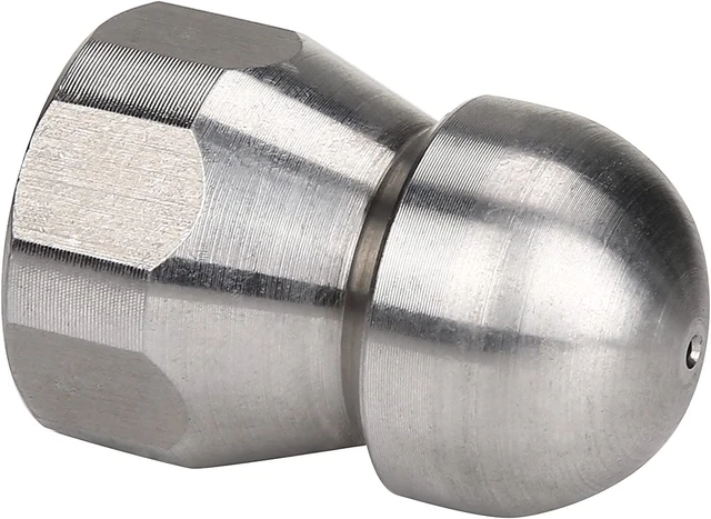 Stainless Steel Fixed Sewer Jet Nozzle Button Nose 1/4 Inch NPT Female FREE SHIP