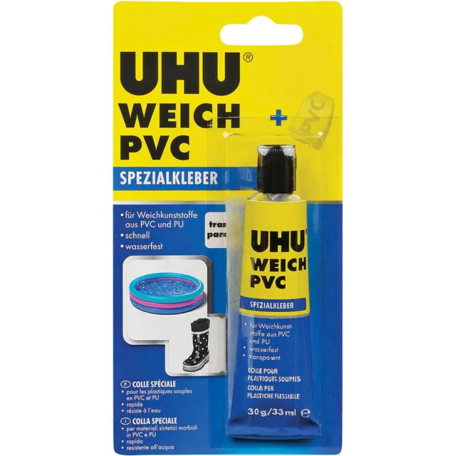Weich + PVC Spezialkleber 30,0 g - transparent - Tube 30 g - UHU,