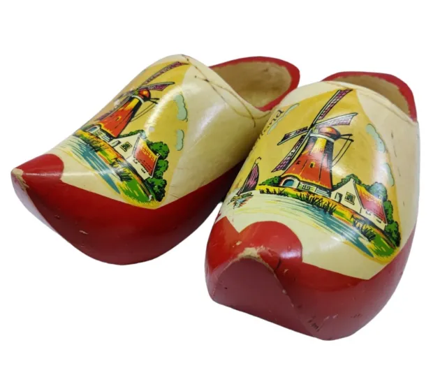 SCHUITEMAKER SOUVENIR WOODEN Clogs Shoes Hand Painted Holland Authentic ...