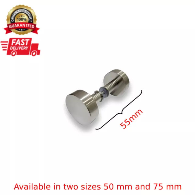 Glass Door Knob, Round, Stainless Steel 304 Grade – Shower Door Handle Pull Knob