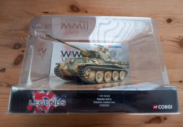 Corgi WWII Legends CC60206 1:50 Panther Ausf.A Reg Command Tank Diecast Model