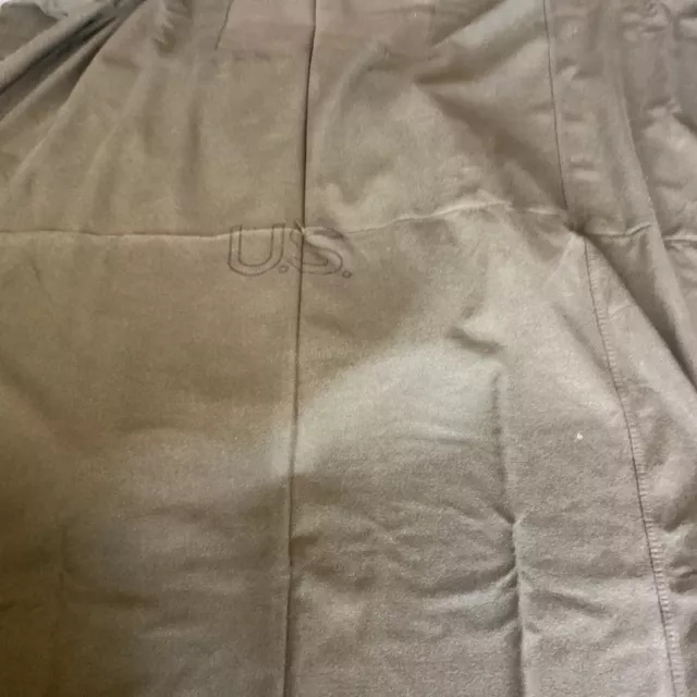 vintage military wool blanket USA