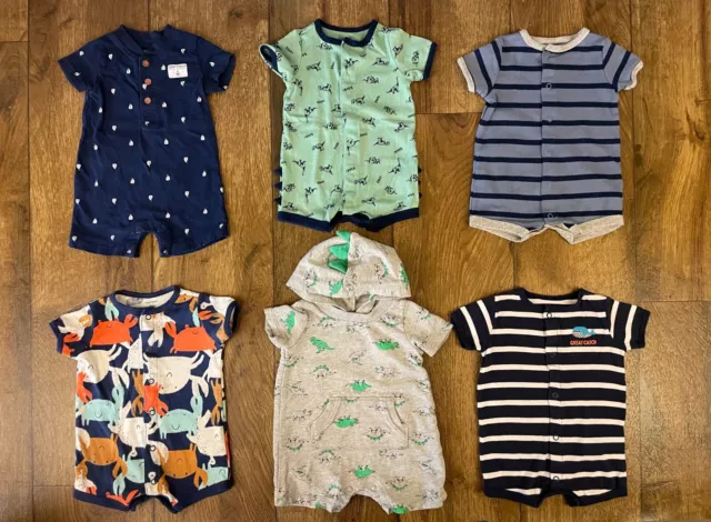 Carters Baby Boy 3 Mo Summer Clothes Lot Bundle One Piece Outfits Rompers Dino
