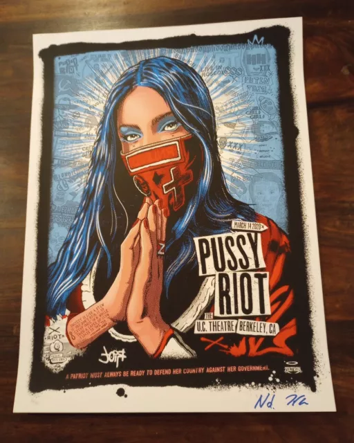 ZOLTRON PUSSY RIOT POSTER - S/N - 46/125 - Berkeley UC Theatre 3/14/2020 -18X24