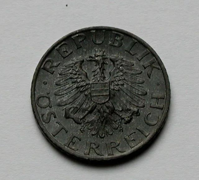 1973 AUSTRIA Zinc Coin - 5 Groschen - MS UNC toned - trace-lustre - coat of arms