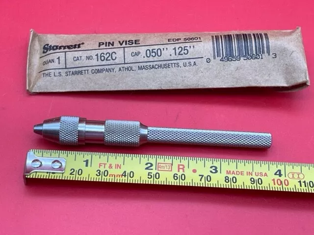 Starrett 162C Pin Vise with Knurled Handle .050-.125" IN STOCK