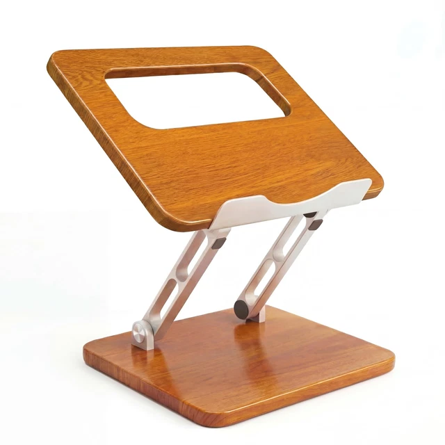 Supporto Ergonomico In Legno Per Laptop – Rialzo Da Scrivania 8,3x10,4x4,7 Pollici – Antidolore Per Schiena E Collo - 2