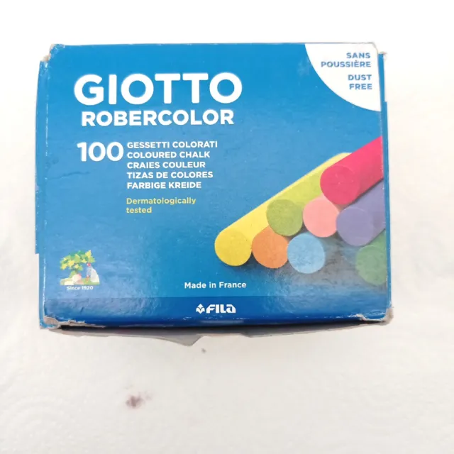 Giotto 5390 00 RoberColor Wandtafelkreide Karton 100 Stück farbig sortiert (10,9