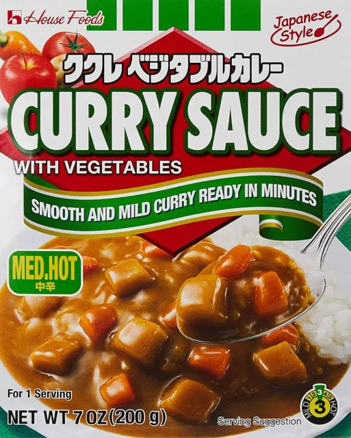 Curry　(200g)　PicClick　£10.39　Hot　Sauce　with　oz　Style　Medium　UK　JAPANESE　FOODS　HOUSE　Vegetables