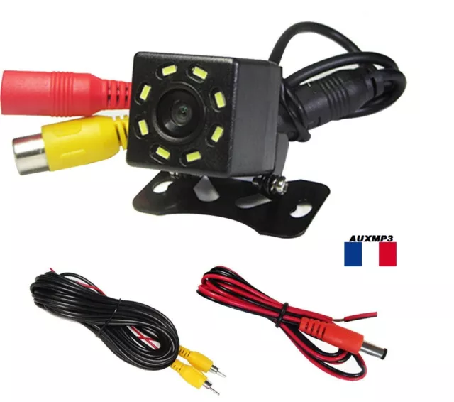 Caméra de recul universelle pour voiture, 4 LED, Vision nocturne