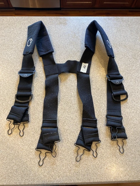 Firefighter Padded Suspenders Black Parachute Style Turnout Pants Lion Apparel