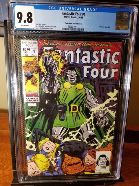 CGC 9.8 Doctor Doom Fantastic Four 1 Christopher Variant 646 2018 Classic
