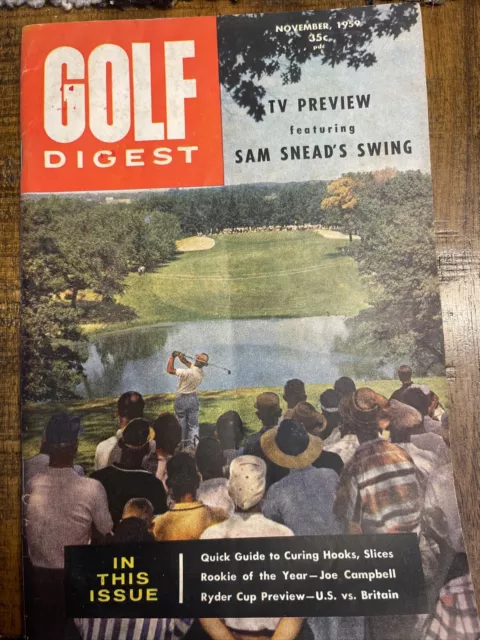 Vintage November 1959 GOLF DIGEST Magazine TV Preview Sam Snead Swing Ryder Cup