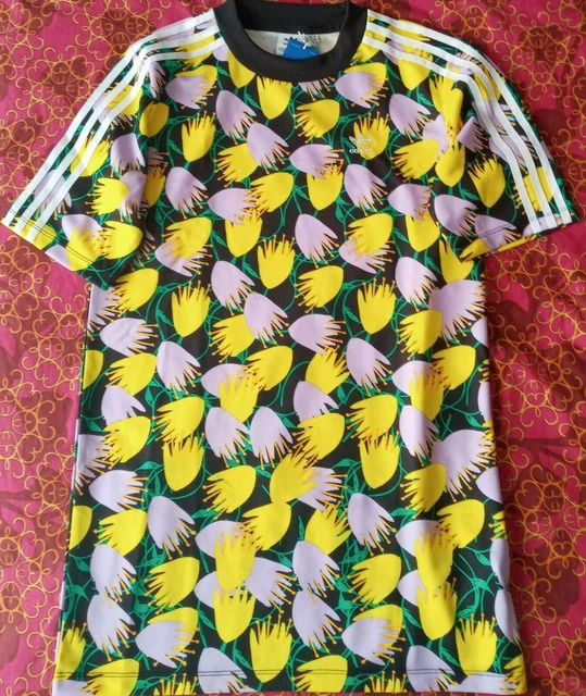 ADIDAS FLOREAL MINI ABITO-MAXI T-SHIRT tg.36 ORIGINALE CON ETICHETTA