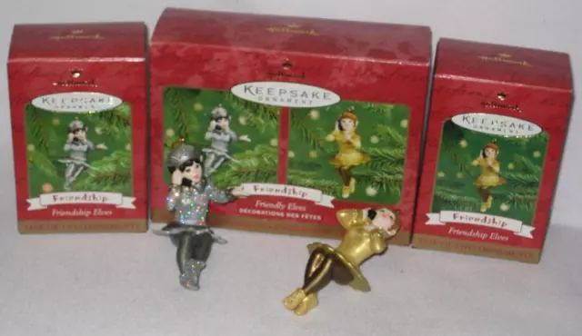 2001 - Friendship - Friendly Elves - Hallmark Keepsake Ornament - Pre-Owned