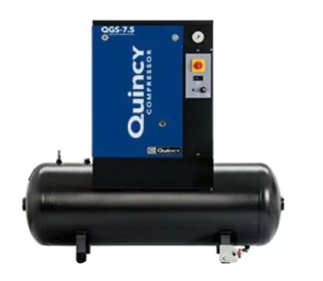 2022 New Quincy QGS-7.5 Rotary Screw Air Compressor 7.5 HP with 60 Gallon Tank