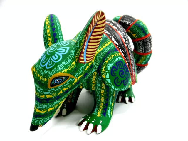 Large OAXACAN ALEBRIJE hand painted wood carving, mexican folk art sculpture