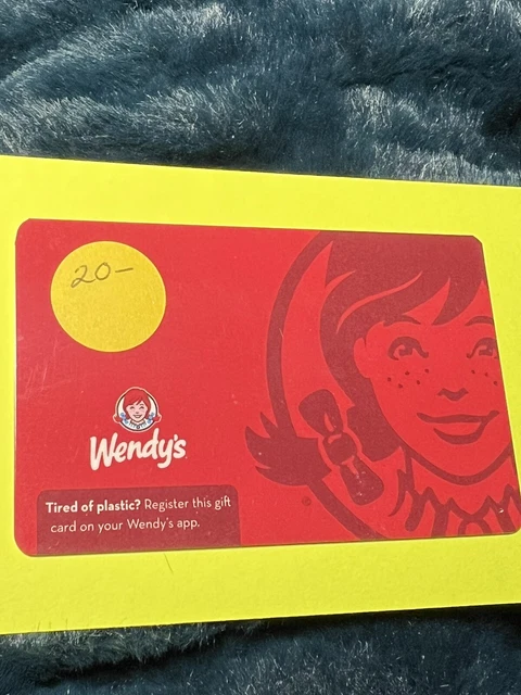 #301…WENDY'S…$20.00  Gift Card NEW!! Yummy Yummy.. Shipping $1.25