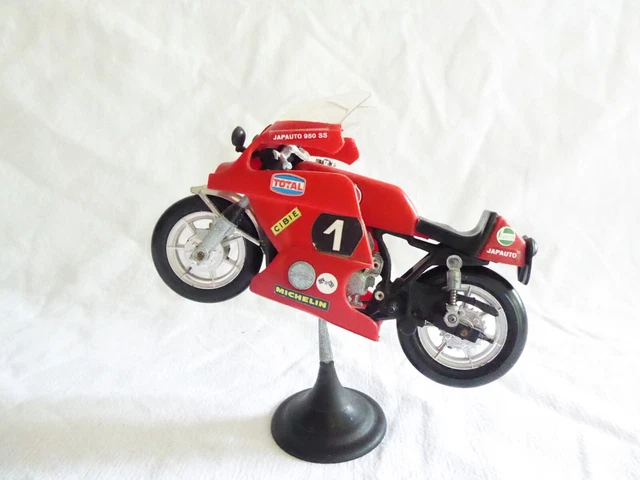 Miniature Moto Suzuki 500cc Daytona Polistil échelle 1/15 - État Vitrine, Autocollants Parfaits