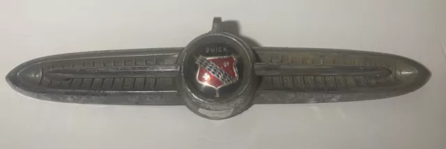 Vintage 1955 Buick Trunk Emblem Badge Ornament 40 60 Series Metal Original USA