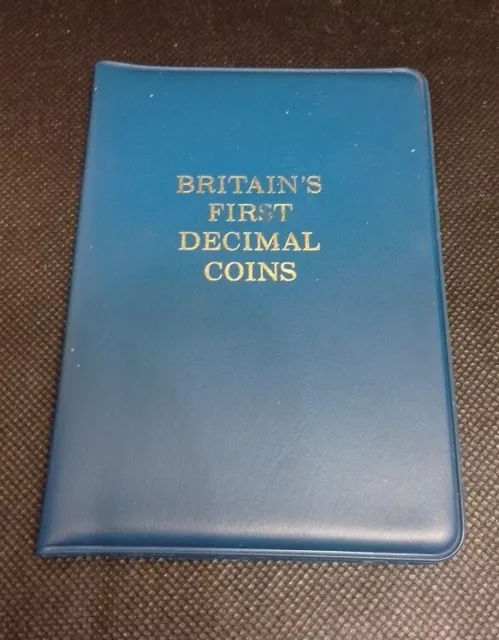 BRITAINS FIRST DECIMAL COIN SET OF UNCIRCULATED COINS IN WALLET. J25. UK Seller