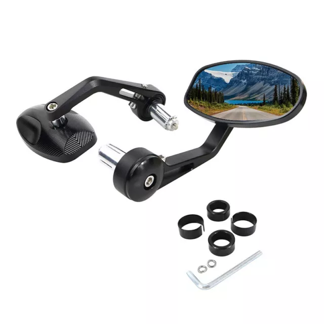Rearview Mirrors Handle Bar Backward Fit For Ducati Streetfighter 848/S Black