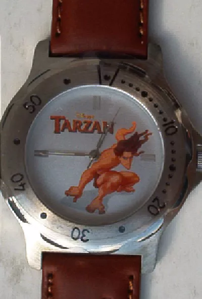 Orig. Tarzan Disney Uhr im Etui Armbanduhr sehr selten 1999 Metall