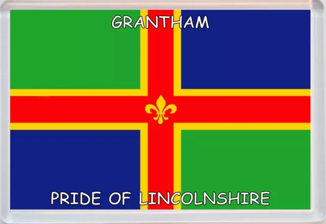 Lincolnshire Pride County Flag Badge - Jumbo Fridge Magent Gift/Present Souvenir