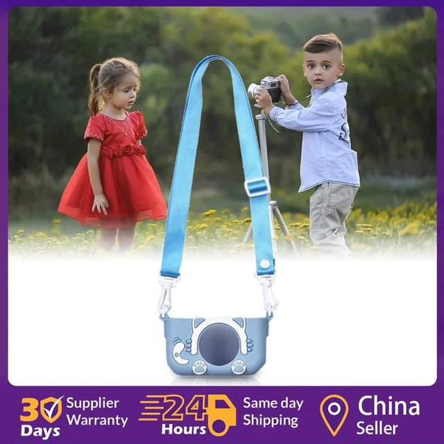 Portable Mini Cartoon Camera Cover Adjustable Silicone Shell (Blue Cat) ☘️