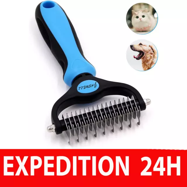 Brosse Chien Chat anti Poils Longs Peigne Démêloir Toilettage Animaux