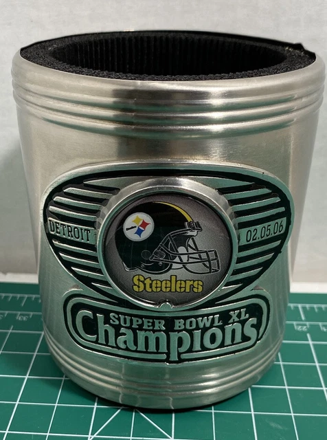 Pittsburgh Steeler Super Bowl Beverage Beer Bottle Can Sleeve Insulator Holder