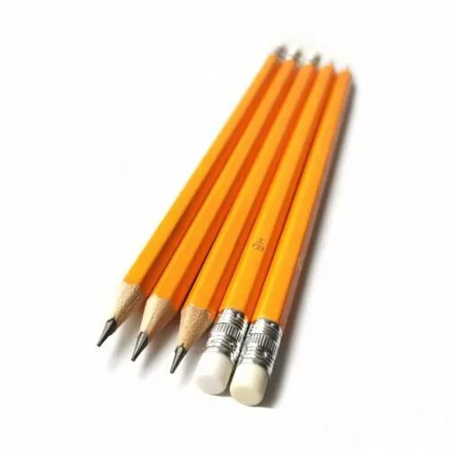 HB Pencils With Eraser Rubber Tip - Drawing Sketch Quality Red