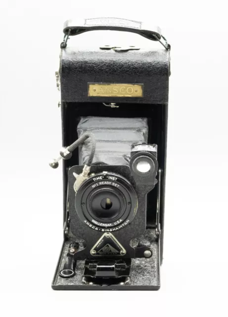 Ansco Ready Set Antique Folding Film Camera with Wollensak Lens