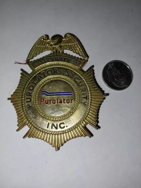 PUROLATOR SECURITY INC. BADGE   1.1 oz