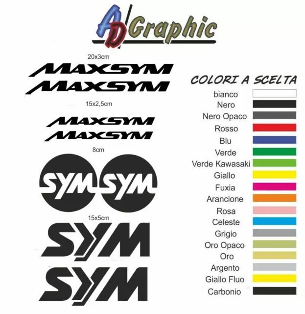 kit adesivi adesivo Stickers decal sticker pegatina compatibile con sym maxsym