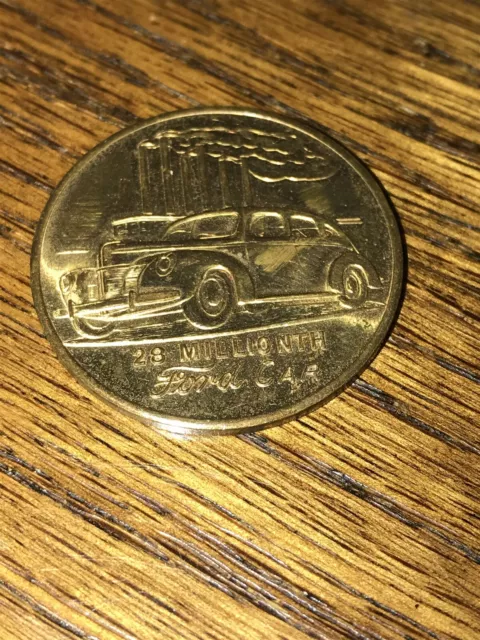 Vintage 1940 28 Millionth Ford Car Automobile Advertising Good Will Tour Token